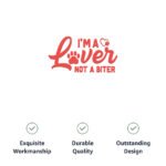 I'm a Lover Not a Biter Pet Bandana Collar - Funny Scarf Collar - Phrase Dog Bandana - Image 10