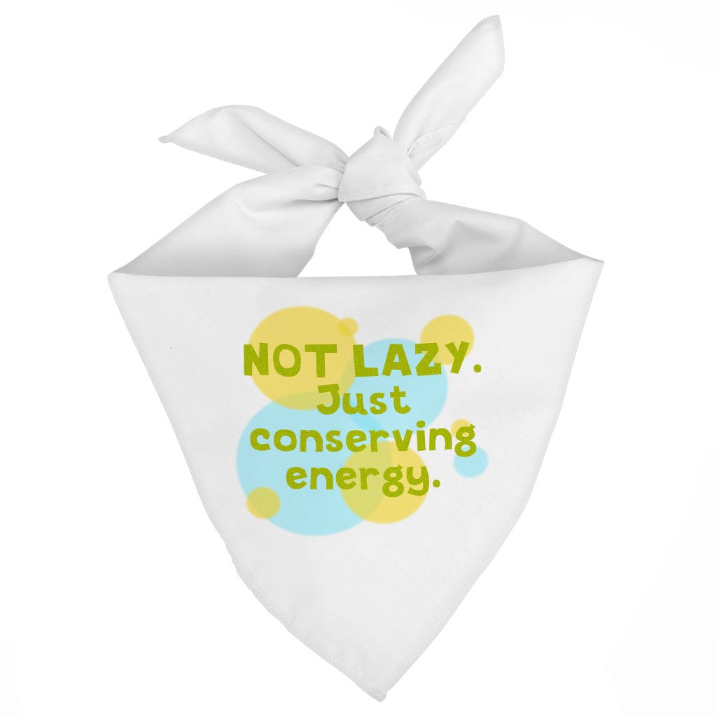 100929-8de8ea.jpeg I Am Not Lazy Pet Bandana - Quote Dog Bandana - Themed Pet Scarf - Image 1