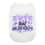 Cute but Unstable Dog Tank - Funny Design Dog T-Shirt - Graphic Dog Clothing - Image 2