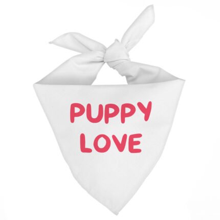 Puppy Love Pet Bandana - Kawaii Dog Bandana - Best Print Pet Scarf