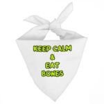 Keep Calm Pet Bandana - Trendy Dog Bandana - Printed Pet Scarf