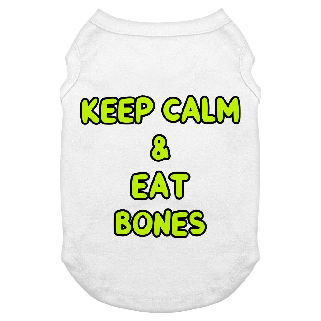 101459-d46c01.jpeg Keep Calm Dog Tank - Trendy Dog T-Shirt - Printed Dog Clothing - Image 1