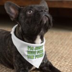 I'm Just Here for the Food Pet Bandana - Funny Design Dog Bandana - Best Print Pet Scarf - Image 4