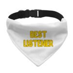 Listener Pet Bandana Collar - Funny Scarf Collar - Cool Dog Bandana