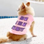 Feed Me Dog Sleeveless Shirt - Word Design Dog Shirt - Dog Theme Dog Clothing - Image 6