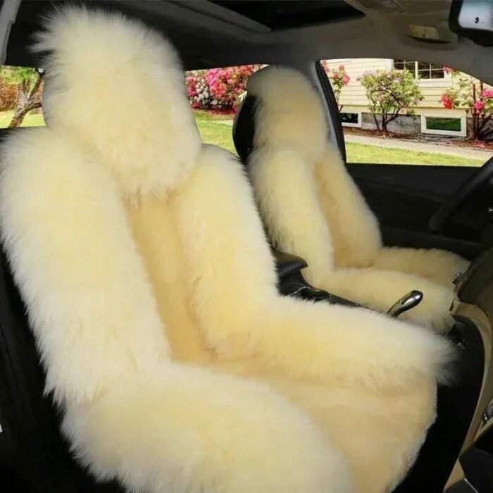 Luxurious Winter Wool Car Seat Cushion for Cold Seasons - Image 1