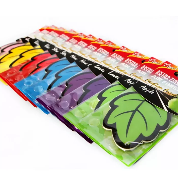 6-Piece Vanilla Scented Leaf-Shaped Car Air Freshener - Image 1