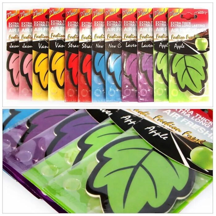 6-Piece Vanilla Scented Leaf-Shaped Car Air Freshener - Image 3