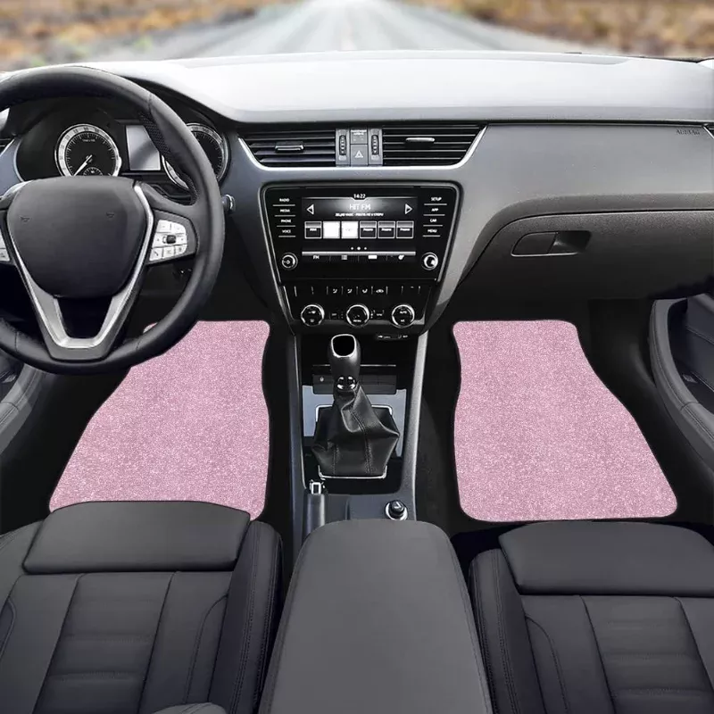 37567-f57e10.webp Pink Bling Print Universal Car Floor Mats - Image 1