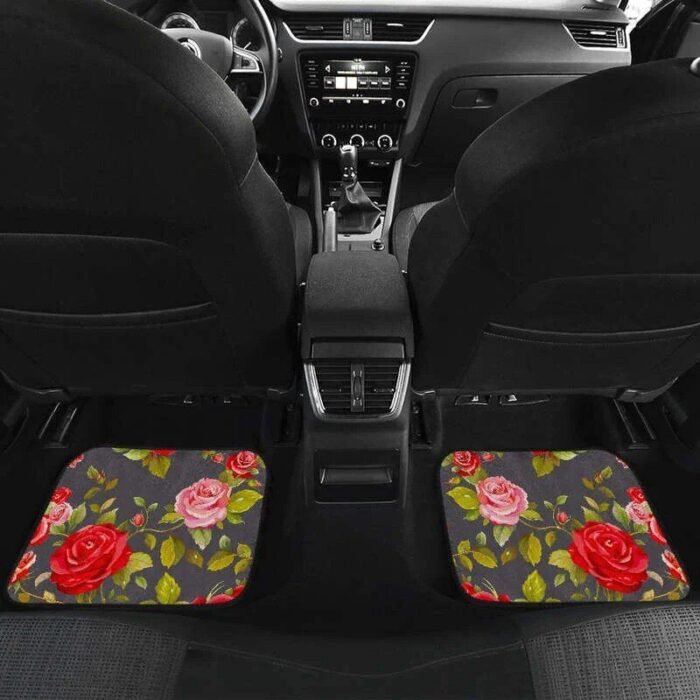 Rose-Blush Floral Car Floor Mats Set (4PCs) - Image 7