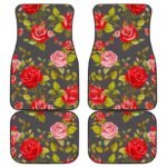 Rose-Blush Floral Car Floor Mats Set (4PCs) - Image 2