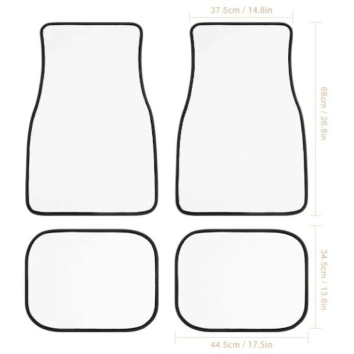 Luxe Pink Gold Liquid Marble Car Floor Mats (Full Set of 4) - Image 8