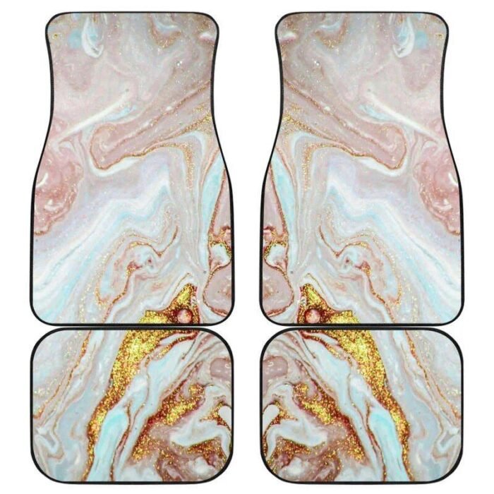 Luxe Pink Gold Liquid Marble Car Floor Mats (Full Set of 4) - Image 2