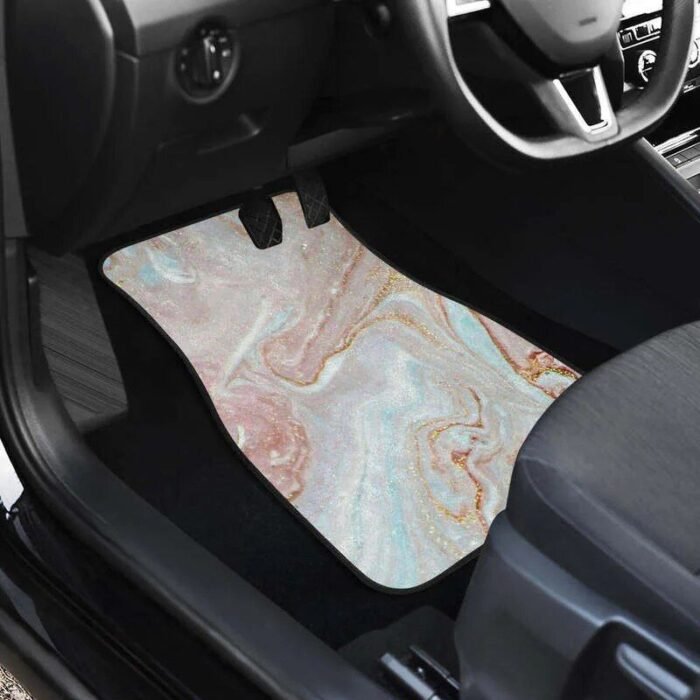 Luxe Pink Gold Liquid Marble Car Floor Mats (Full Set of 4) - Image 5
