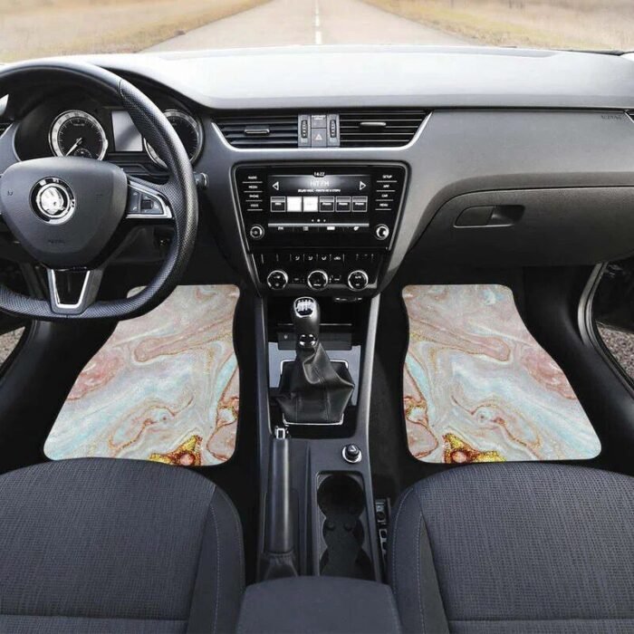 Luxe Pink Gold Liquid Marble Car Floor Mats (Full Set of 4) - Image 4