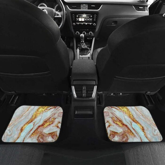 Luxe Pink Gold Liquid Marble Car Floor Mats (Full Set of 4) - Image 7