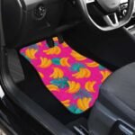 Tropical Pink Banana Print Car Floor Mats - Image 4