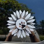 Sunflower & Dog Paw Vinyl Decal - Image 4