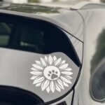 Sunflower & Dog Paw Vinyl Decal - Image 6