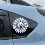 Sunflower & Dog Paw Vinyl Decal - Image 2