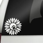 Sunflower & Dog Paw Vinyl Decal - Image 5