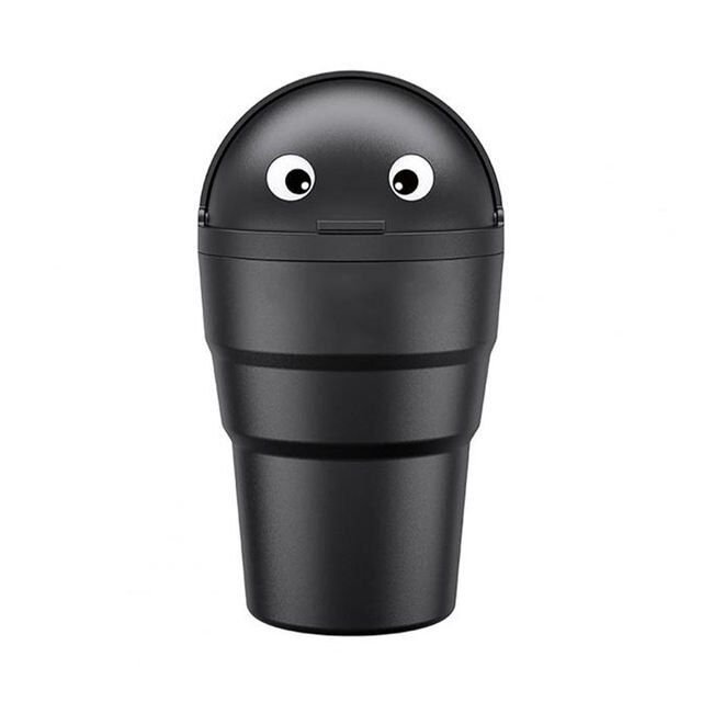 42893-f1fac5.jpg Universal Mini Car Trash Can with Swing Lid – Leakproof & Compact Auto Organizer Storage Bin - Image 1