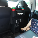 Sleek Black Car Handbag Holder - Front Seat Gap Organizer and Storage Solution