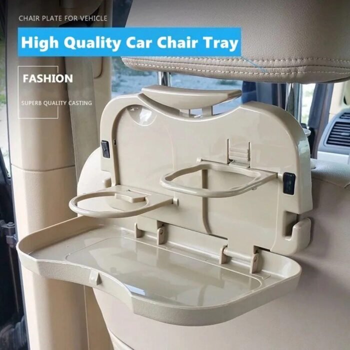 Universal Car Backseat Organizer with Foldable Food and Drink Tray - Image 4