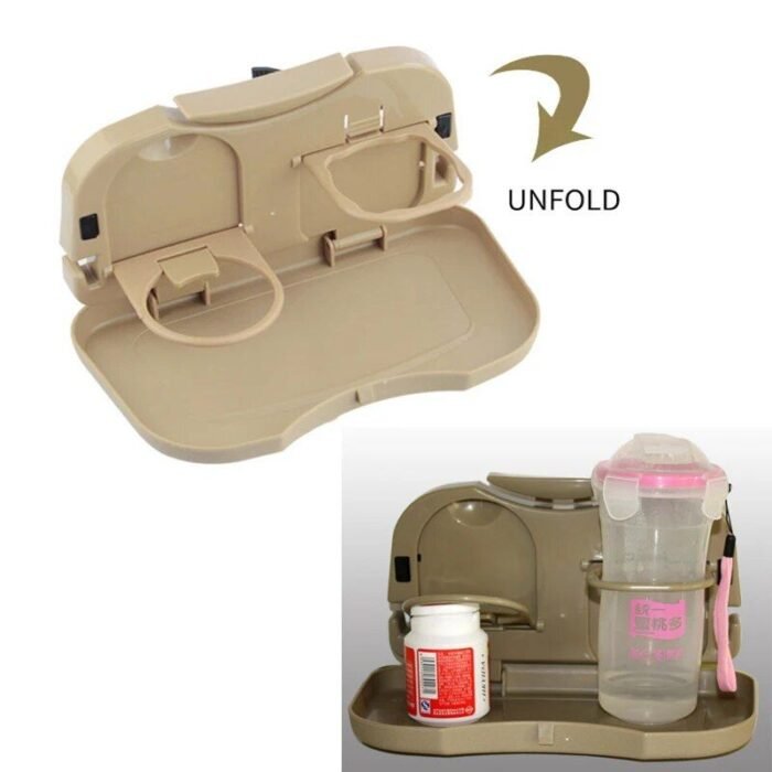 Universal Car Backseat Organizer with Foldable Food and Drink Tray - Image 7