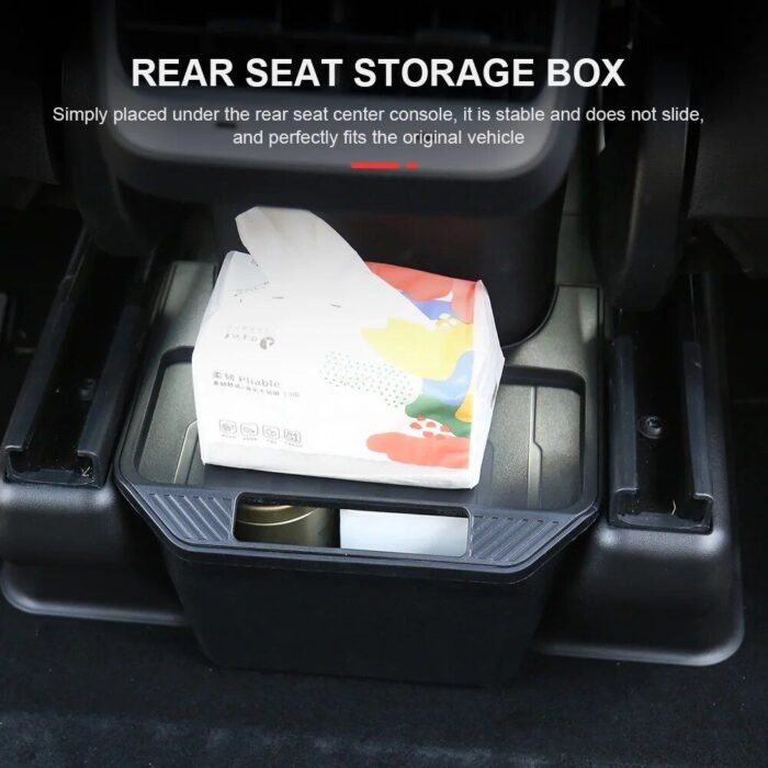 Model Y 2021-2023 Tesla Rear Console Storage Box & Organizer with Cover - Image 5