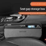 Luxe Car Seat Gap Organizer - PU Leather Storage Crevice Box - Image 5