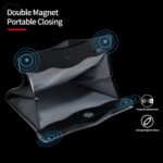 LED-Lit Magnetic Car Trash Bin with Waterproof Leather Storage - Image 6