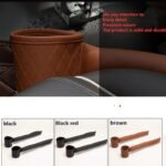 Luxe PU Leather Car Seat Gap Organizer with Drink Holder - Image 3