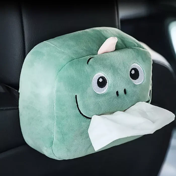 Adorable Plush Animal Car Tissue Holder - Napkin Dispenser for Auto & Home - Image 1