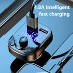 4.8A Dual USB Car Charger Wireless Bluetooth 5.0 FM Transmitter - Image 3