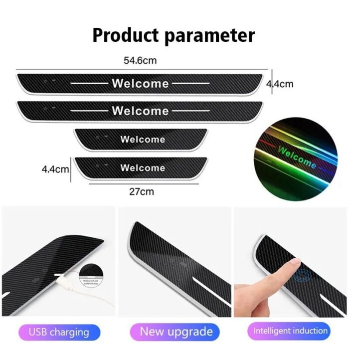RGB Custom Car Door Sill LED Lights with Personalization Option - Image 5
