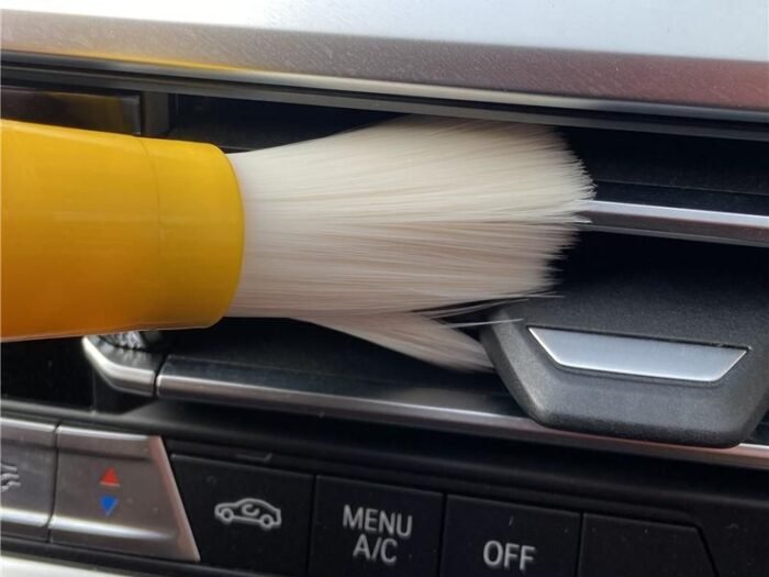 5-Piece Durable PBT White Nylon Hair Car Detailing Brush Set - Image 5