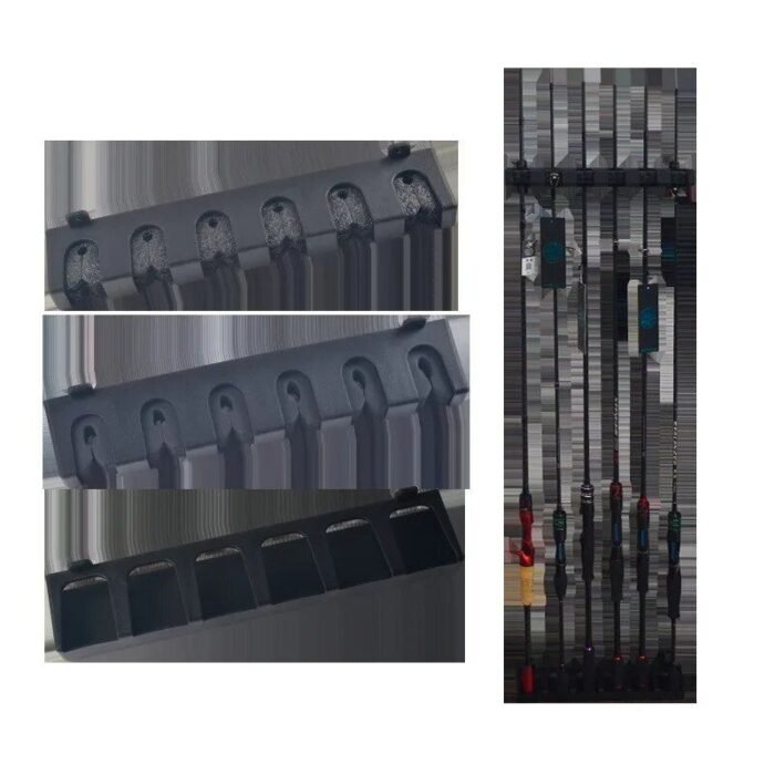 Space-Saving 6-Rod Vertical Fishing Pole Rack - Image 6