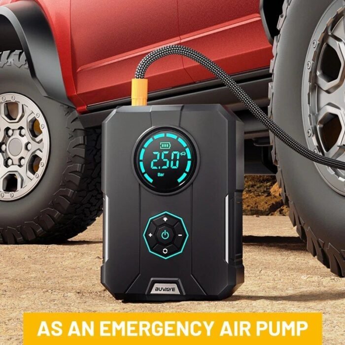 4-in-1 Car Jump Starter with Portable Air Compressor, Power Bank & Emergency Lighting - Image 3