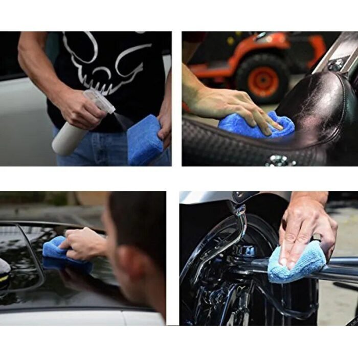 Microfiber Car Cleaning Sponge Cloths & Wax Polishing Pads - Image 7