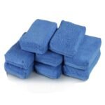 Microfiber Car Cleaning Sponge Cloths & Wax Polishing Pads - Image 3