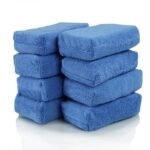 Microfiber Car Cleaning Sponge Cloths & Wax Polishing Pads - Image 2