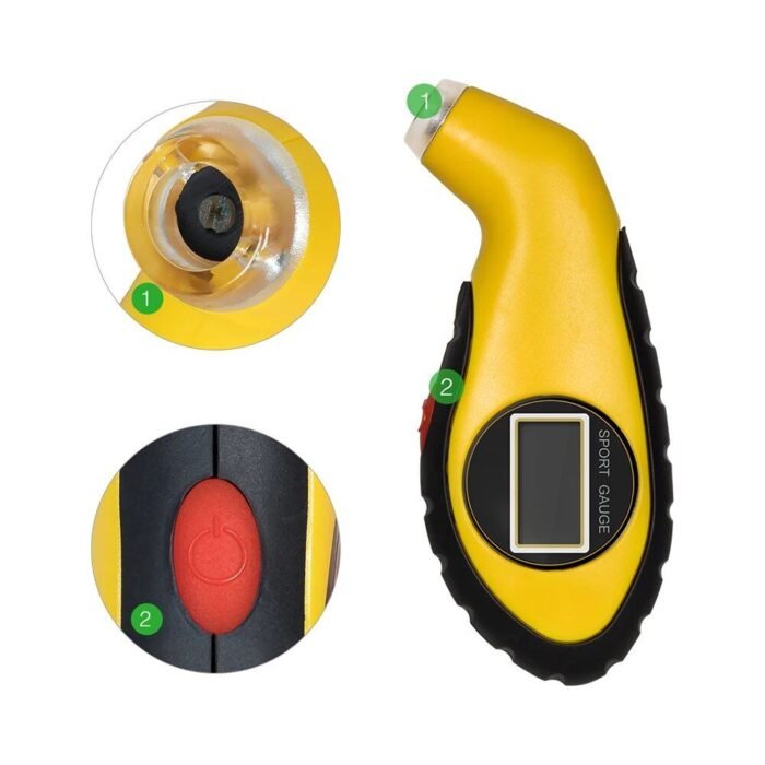 Compact LCD Digital Tire Pressure Gauge with Backlight for Cars & Motorcycles - Image 4