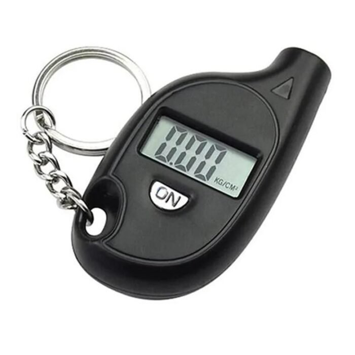 Compact Keychain Digital Tire Pressure Gauge with LCD Display - Image 1