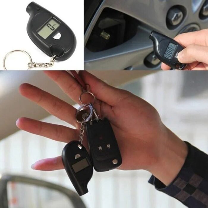 Compact Keychain Digital Tire Pressure Gauge with LCD Display - Image 7
