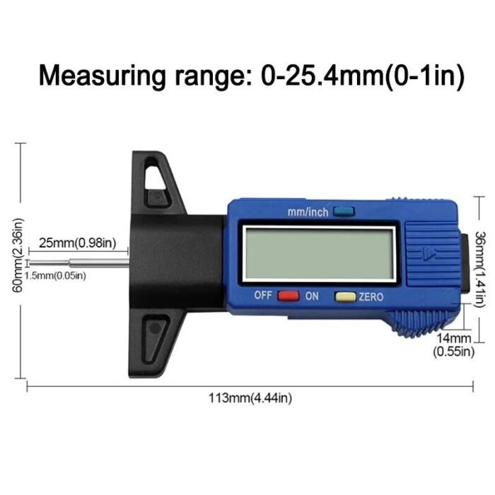 Essential Digital Tire Tread Depth Gauge - Precision Auto Tire Monitoring Tool - Image 7