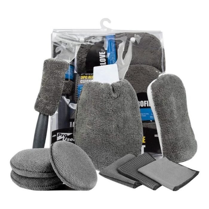 9-Piece Microfiber Car Cleaning and Detailing Kit - Image 1
