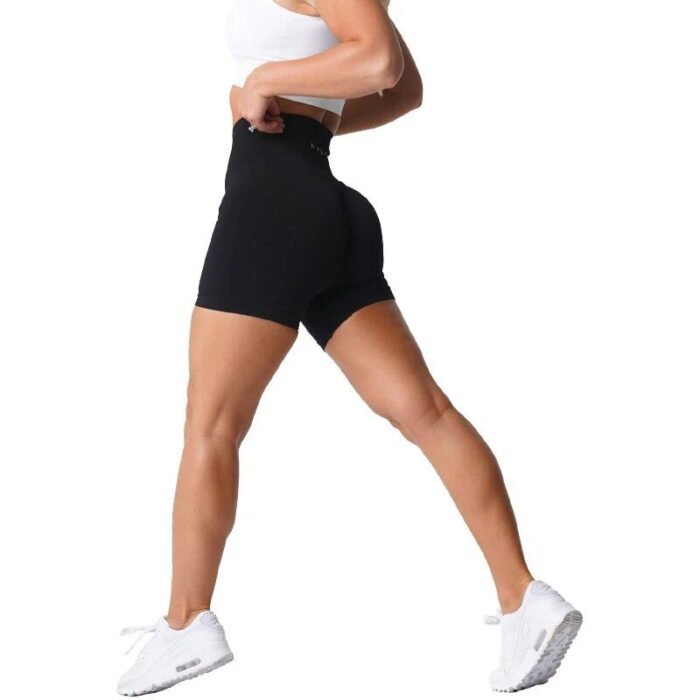Seamless High-Waist Yoga Shorts - Image 4