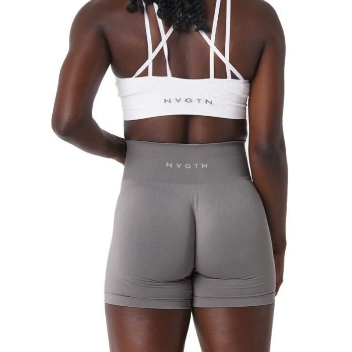 Seamless High-Waist Yoga Shorts - Image 1