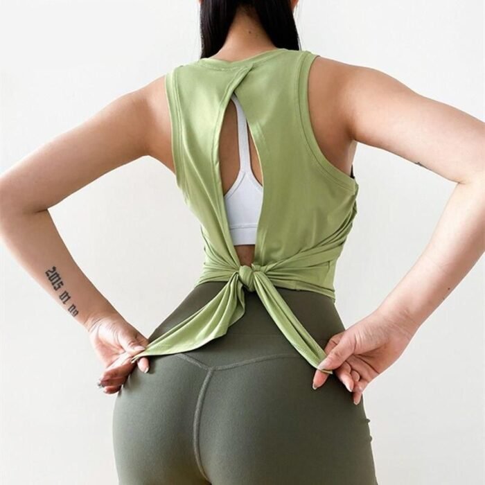 Women's Sleek Sleeveless Fitness Top - Image 2